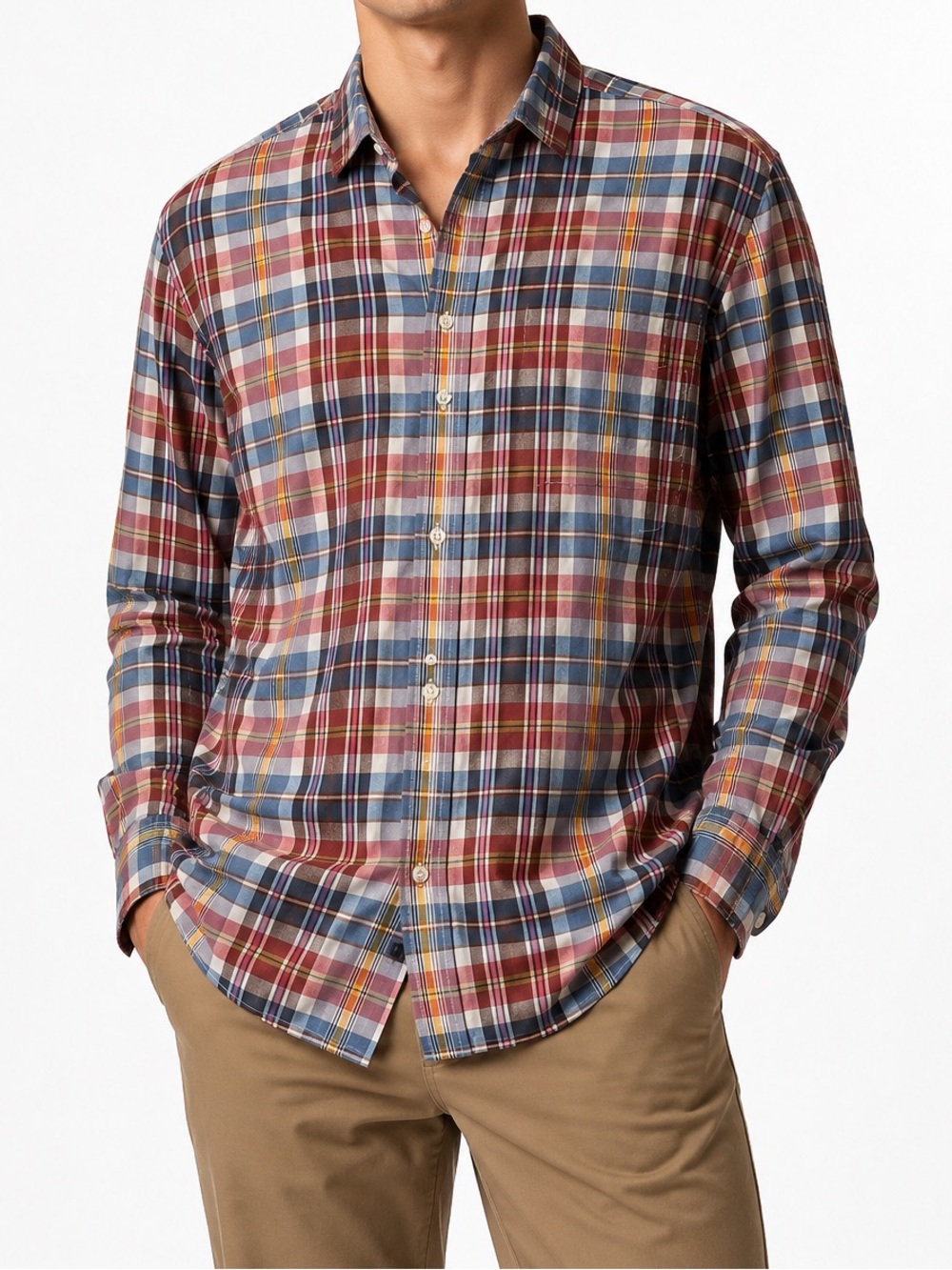 2/30$ ⭐️ GAP Men's Multicolor Plaid Button-Up Shirt | Classic Fit